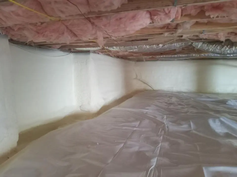 Crawl space encapsulation with closed-cell spray foam for Spray Foam Roofing in Vienna